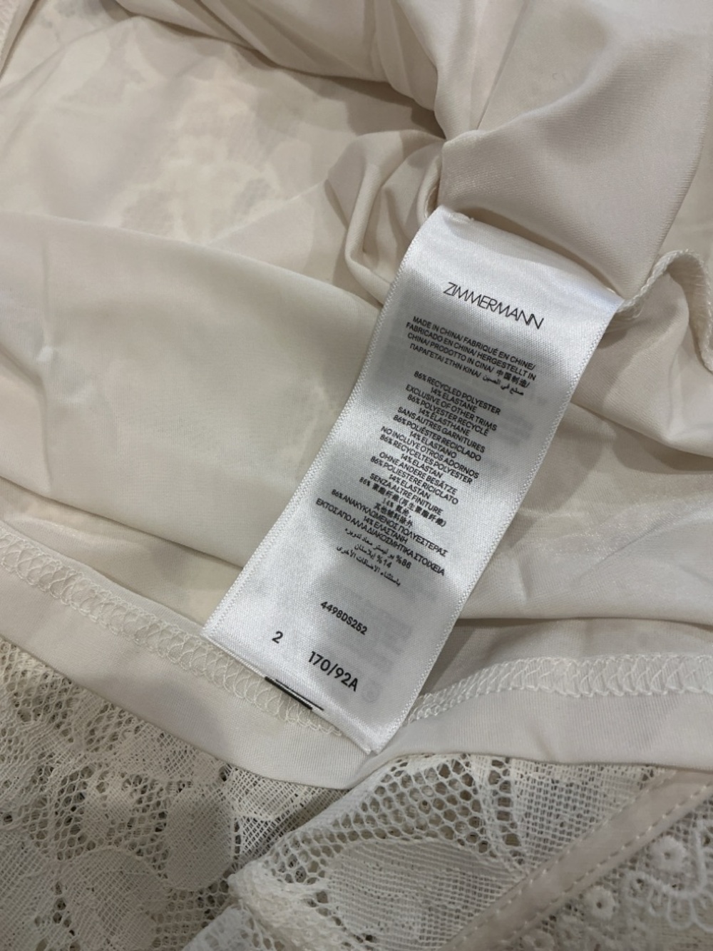 NWOT Zimmermann Cream Floral Lace Buttoned Midi Dress, Size AU 2 = M - Picture 9 of 10